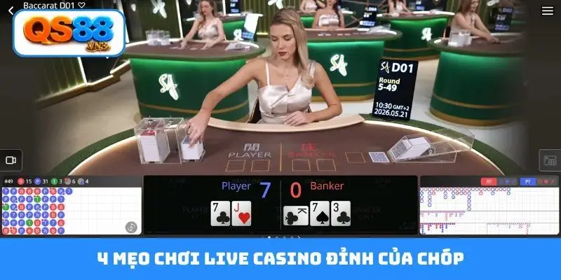 4 mẹo chơi live casino đỉnh của chóp