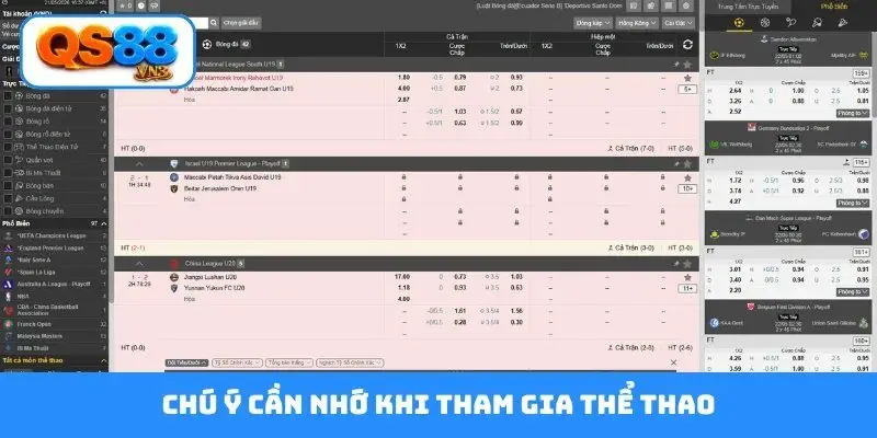 Chú ý cần nhớ khi tham gia thể thao
