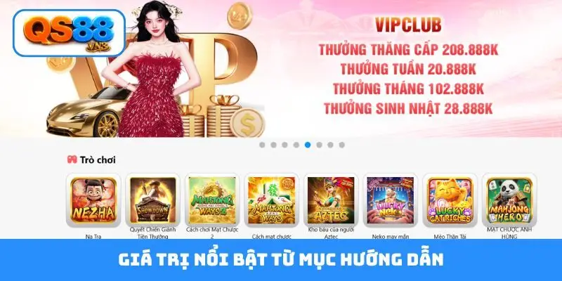 Giá trị nổi bật từ mục hướng dẫn